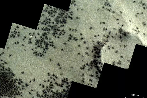 Több száz fekete „pókot” fedeztek fel a Marson
